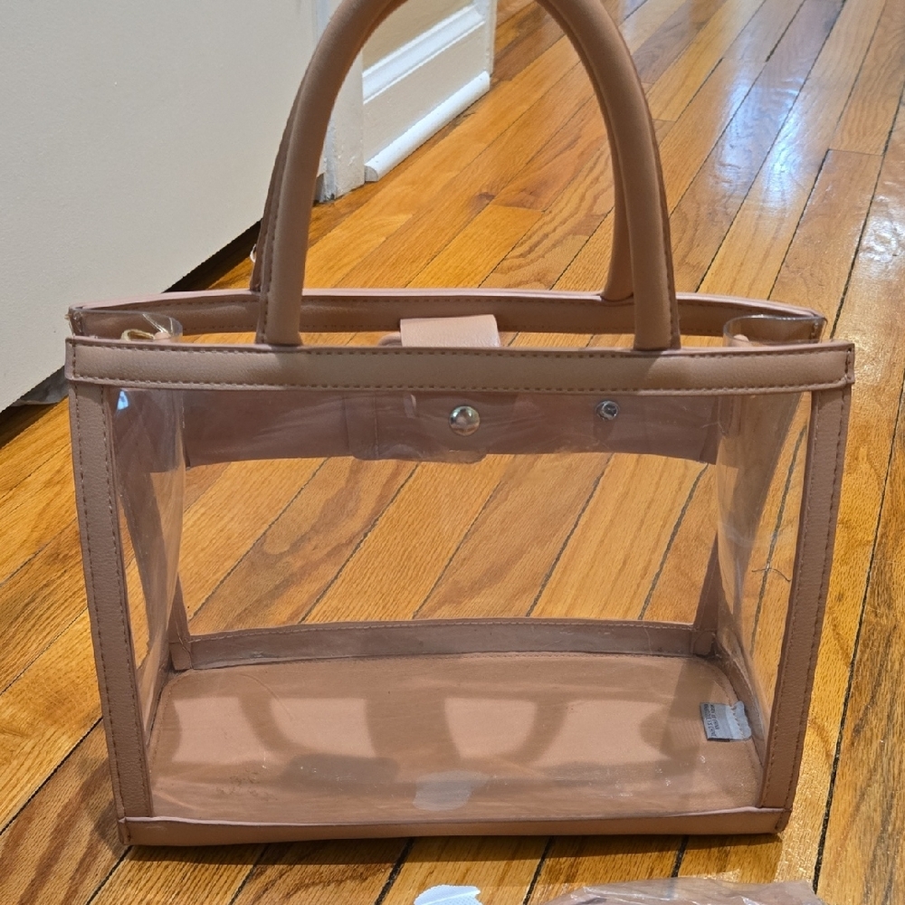 CLEAR BAG *  Nude Tote Bag, nice see-through bag for concerts and stadium events - Picture 3 of 6